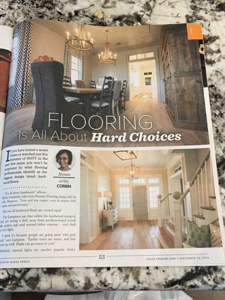 Premiere Flooring in the Tribune